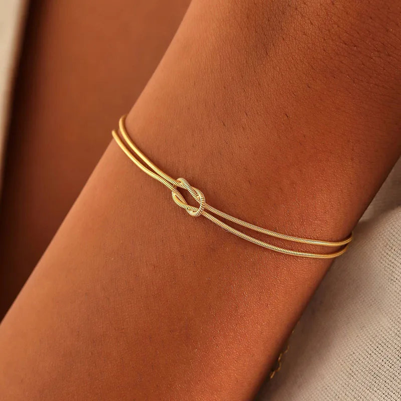 Minimalist Knot Bracelets for Couples