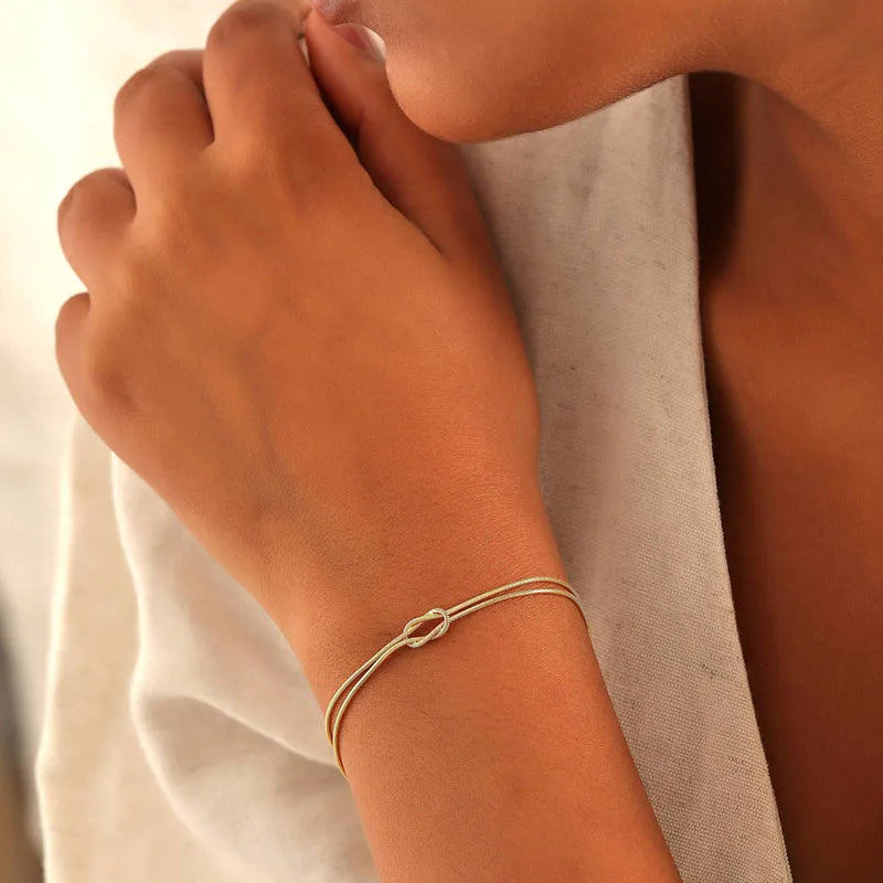 Minimalist Knot Bracelets for Couples