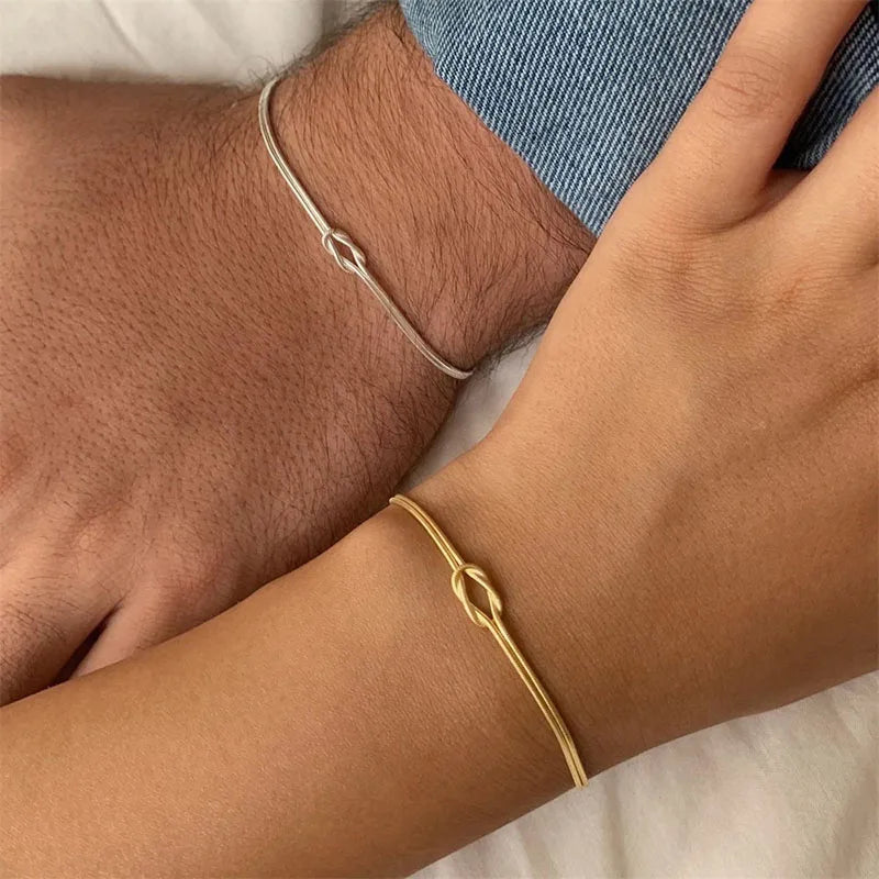 Minimalist Knot Bracelets for Couples