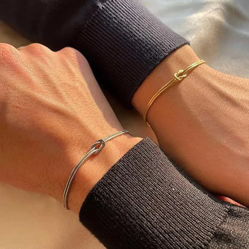 Minimalist Knot Bracelets for Couples